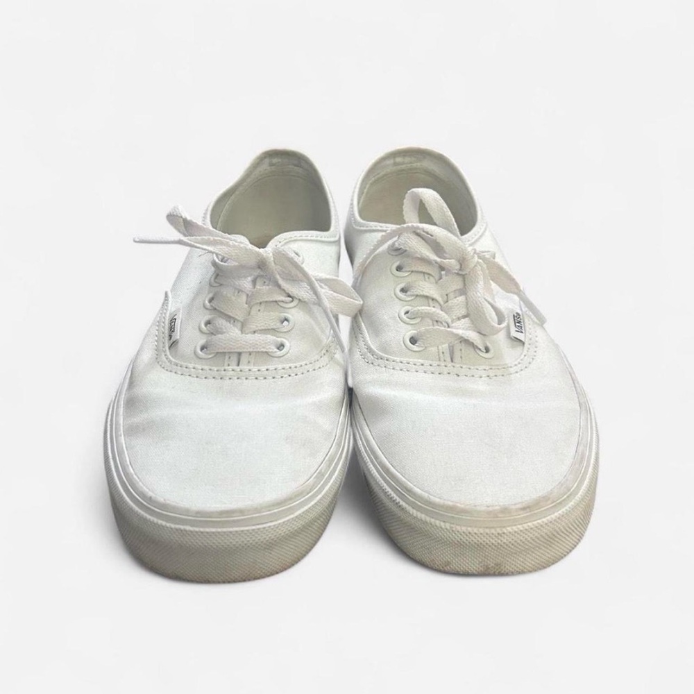 Vans Authentic White Canvas Mens Sneakers Sz 8